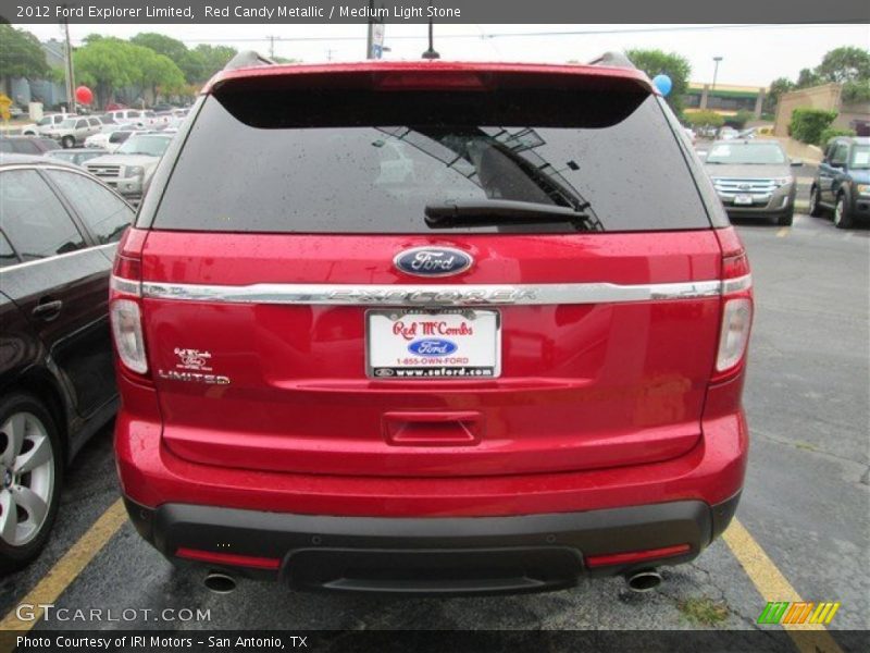 Red Candy Metallic / Medium Light Stone 2012 Ford Explorer Limited