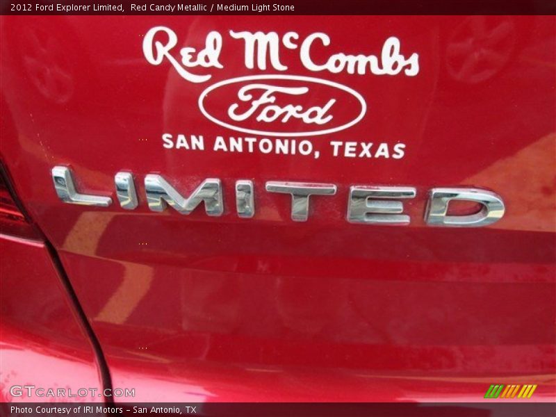 Red Candy Metallic / Medium Light Stone 2012 Ford Explorer Limited