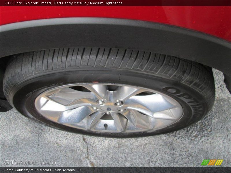Red Candy Metallic / Medium Light Stone 2012 Ford Explorer Limited