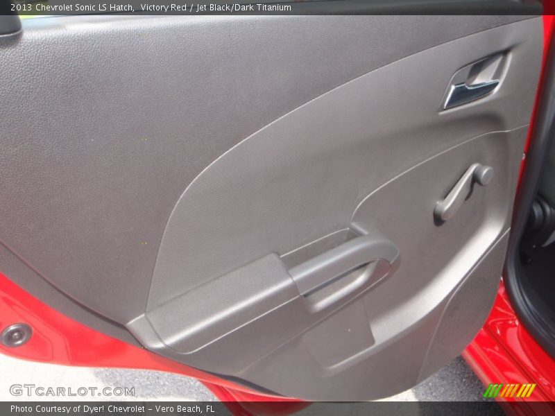 Victory Red / Jet Black/Dark Titanium 2013 Chevrolet Sonic LS Hatch