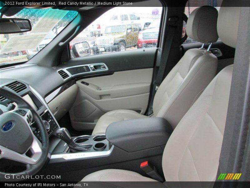 Red Candy Metallic / Medium Light Stone 2012 Ford Explorer Limited