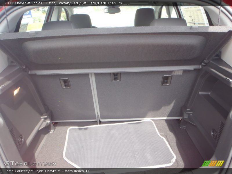 Victory Red / Jet Black/Dark Titanium 2013 Chevrolet Sonic LS Hatch