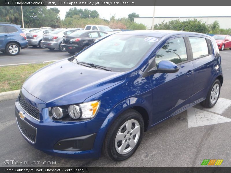 Blue Topaz Metallic / Jet Black/Dark Titanium 2013 Chevrolet Sonic LS Hatch