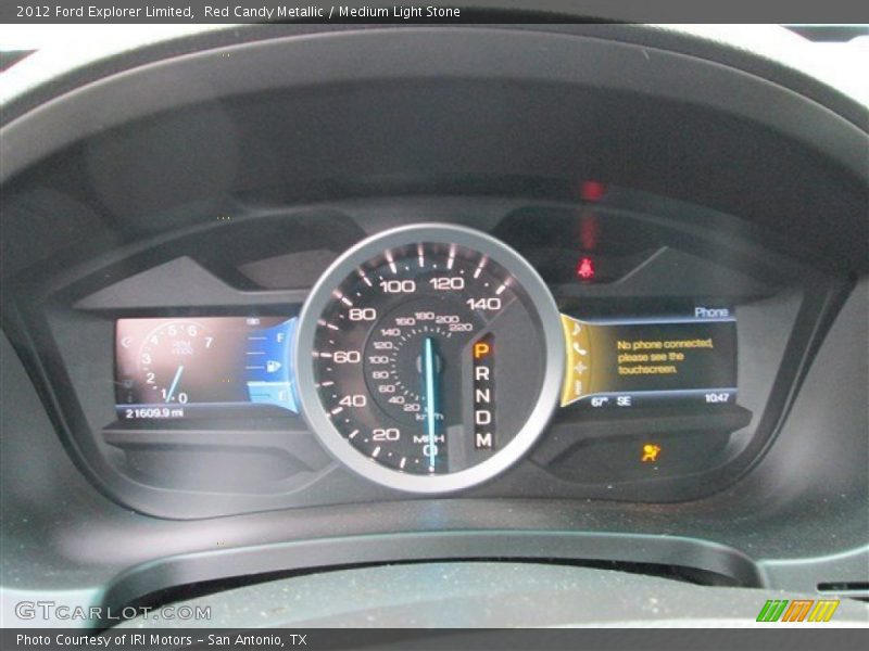 Red Candy Metallic / Medium Light Stone 2012 Ford Explorer Limited