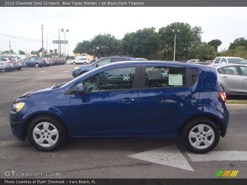 Blue Topaz Metallic / Jet Black/Dark Titanium 2013 Chevrolet Sonic LS Hatch