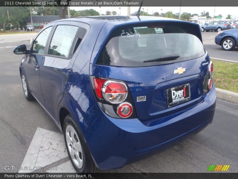 Blue Topaz Metallic / Jet Black/Dark Titanium 2013 Chevrolet Sonic LS Hatch