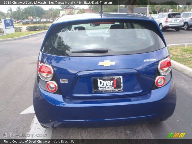 Blue Topaz Metallic / Jet Black/Dark Titanium 2013 Chevrolet Sonic LS Hatch