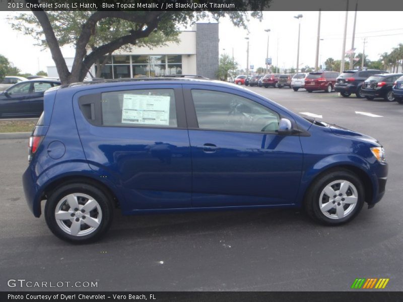 Blue Topaz Metallic / Jet Black/Dark Titanium 2013 Chevrolet Sonic LS Hatch