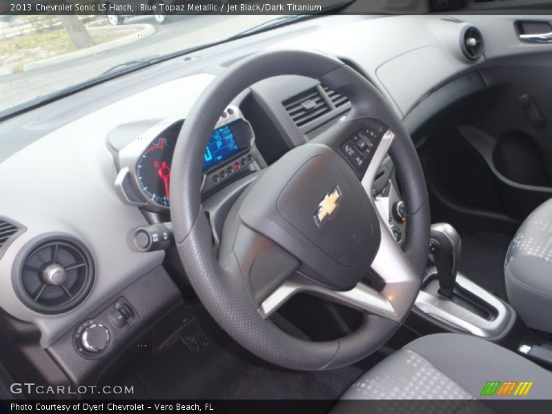 Blue Topaz Metallic / Jet Black/Dark Titanium 2013 Chevrolet Sonic LS Hatch