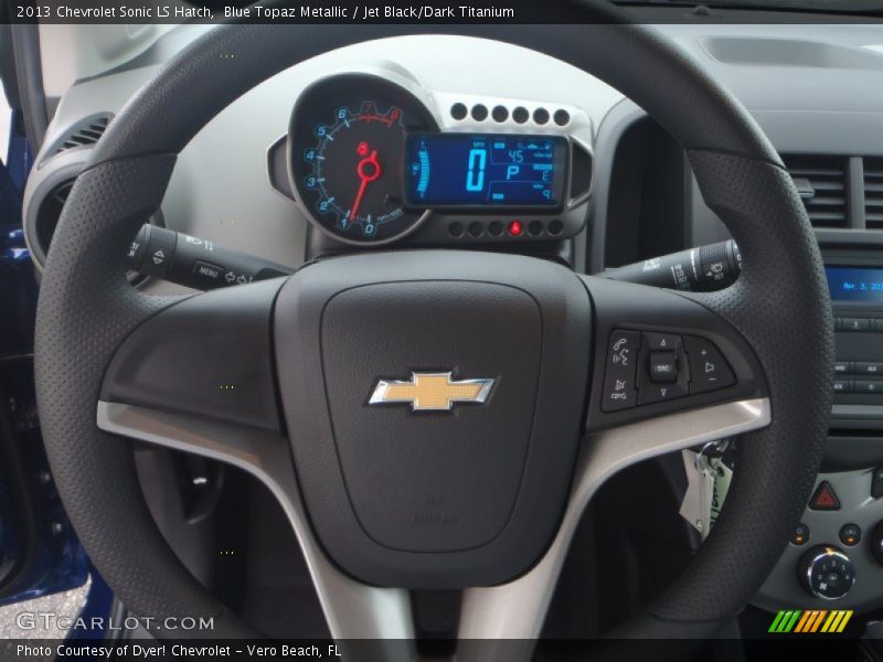 Blue Topaz Metallic / Jet Black/Dark Titanium 2013 Chevrolet Sonic LS Hatch