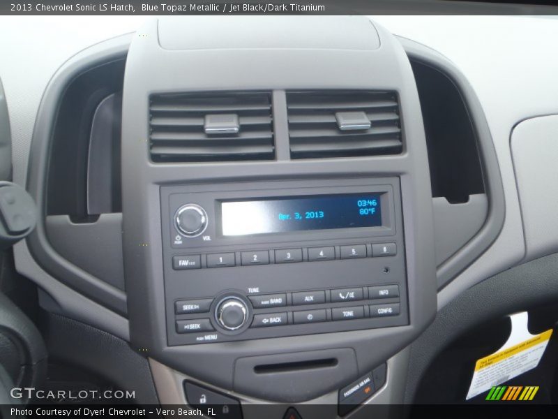 Blue Topaz Metallic / Jet Black/Dark Titanium 2013 Chevrolet Sonic LS Hatch