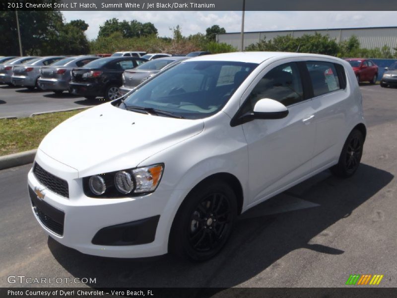 Summit White / Jet Black/Dark Titanium 2013 Chevrolet Sonic LT Hatch
