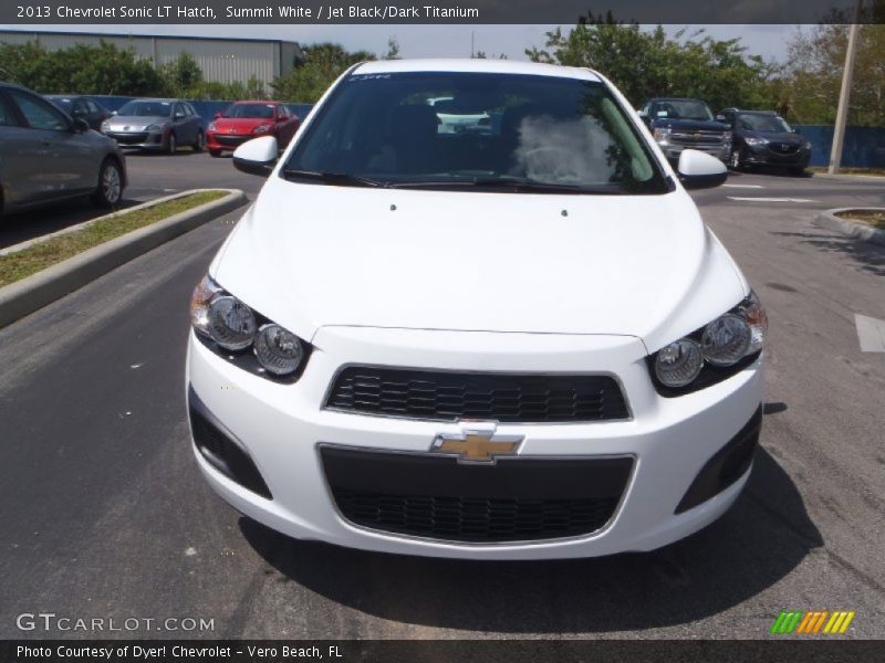 Summit White / Jet Black/Dark Titanium 2013 Chevrolet Sonic LT Hatch