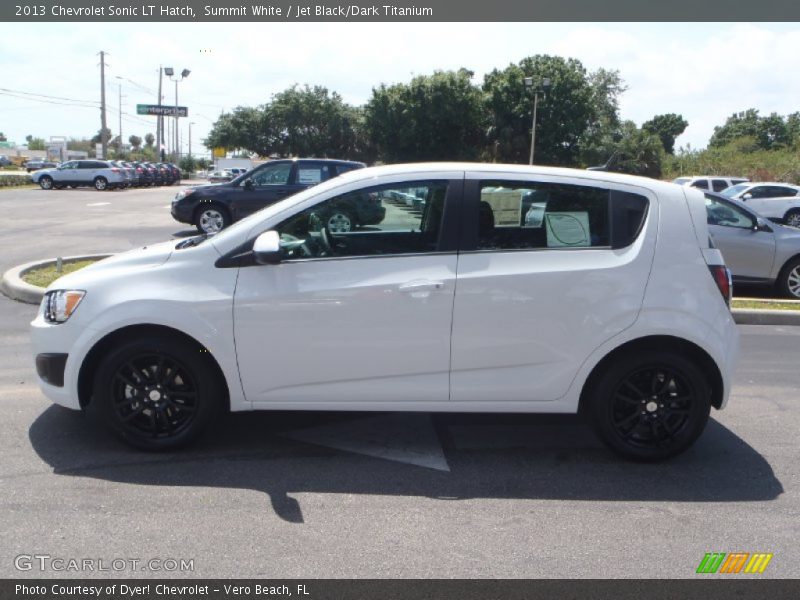 Summit White / Jet Black/Dark Titanium 2013 Chevrolet Sonic LT Hatch