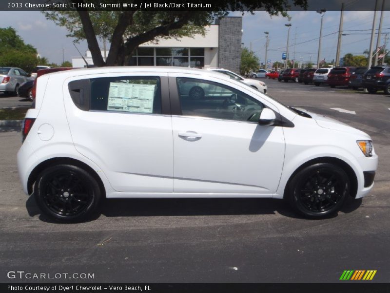 Summit White / Jet Black/Dark Titanium 2013 Chevrolet Sonic LT Hatch