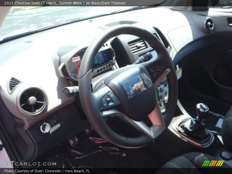 Summit White / Jet Black/Dark Titanium 2013 Chevrolet Sonic LT Hatch
