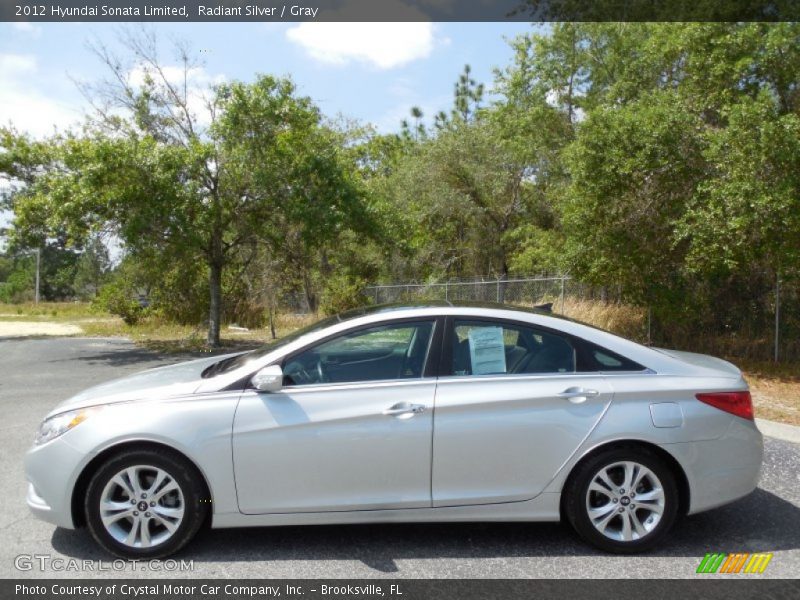 Radiant Silver / Gray 2012 Hyundai Sonata Limited