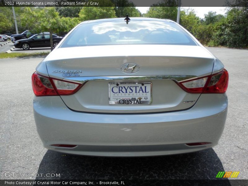 Radiant Silver / Gray 2012 Hyundai Sonata Limited