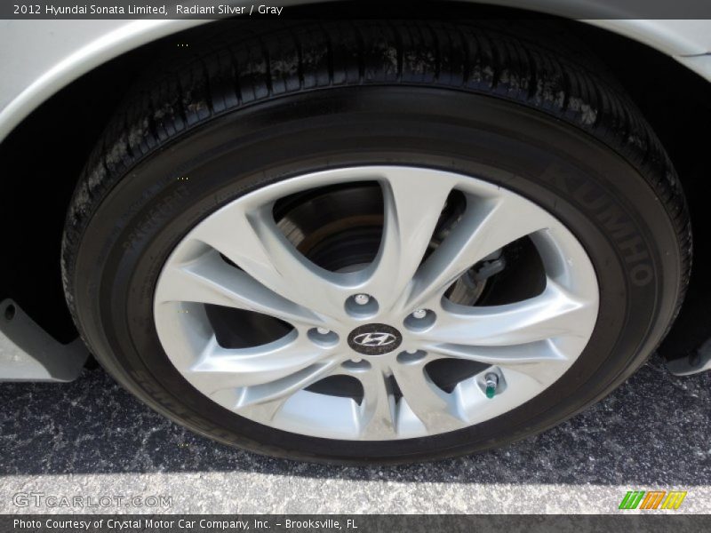 Radiant Silver / Gray 2012 Hyundai Sonata Limited
