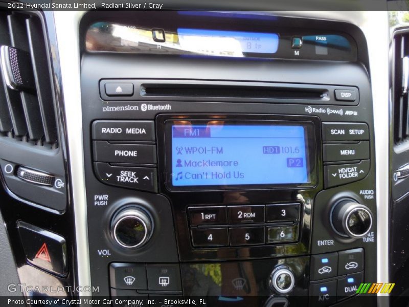 Radiant Silver / Gray 2012 Hyundai Sonata Limited