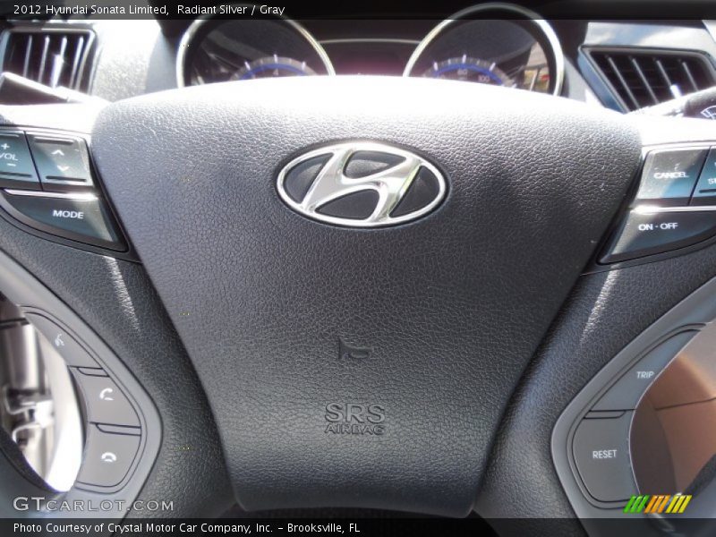 Radiant Silver / Gray 2012 Hyundai Sonata Limited