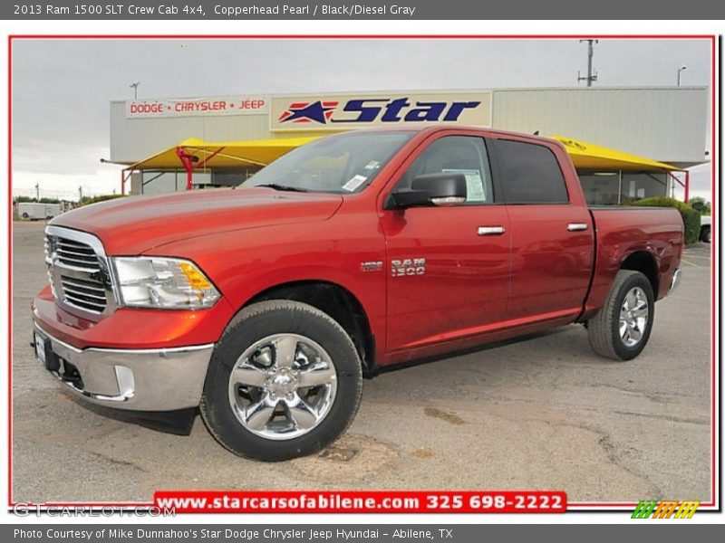 Copperhead Pearl / Black/Diesel Gray 2013 Ram 1500 SLT Crew Cab 4x4