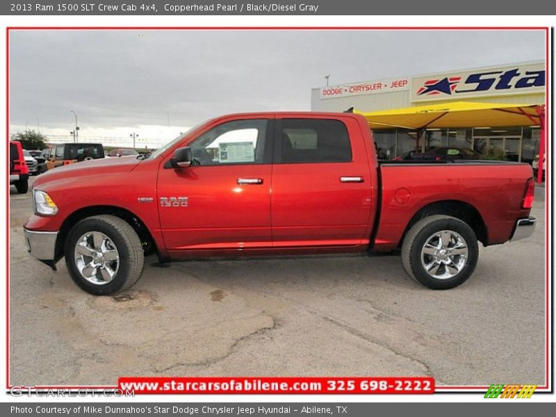 Copperhead Pearl / Black/Diesel Gray 2013 Ram 1500 SLT Crew Cab 4x4