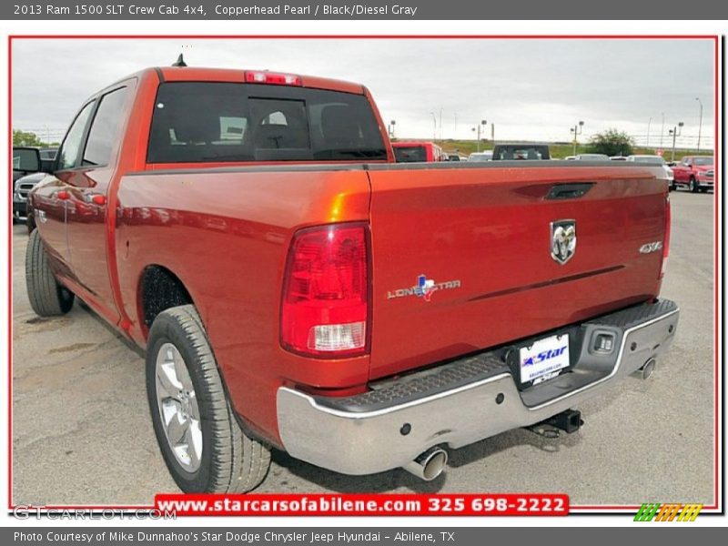 Copperhead Pearl / Black/Diesel Gray 2013 Ram 1500 SLT Crew Cab 4x4