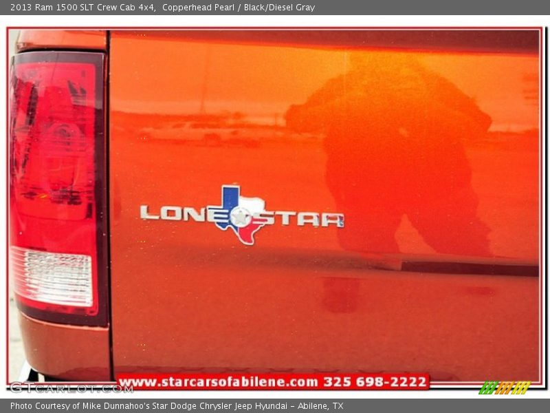 Copperhead Pearl / Black/Diesel Gray 2013 Ram 1500 SLT Crew Cab 4x4