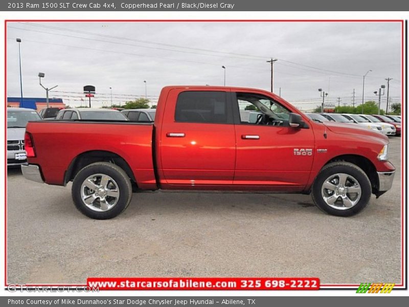 Copperhead Pearl / Black/Diesel Gray 2013 Ram 1500 SLT Crew Cab 4x4
