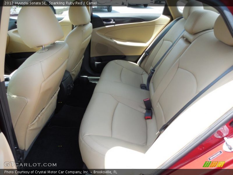 Sparkling Ruby Red / Camel 2012 Hyundai Sonata SE