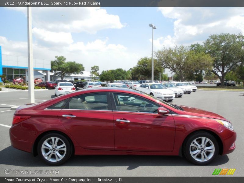 Sparkling Ruby Red / Camel 2012 Hyundai Sonata SE