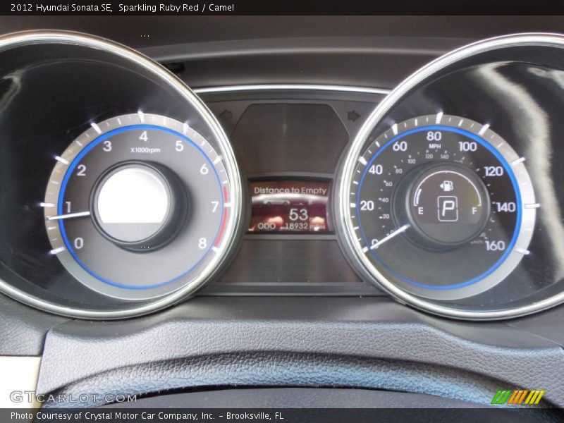 Sparkling Ruby Red / Camel 2012 Hyundai Sonata SE
