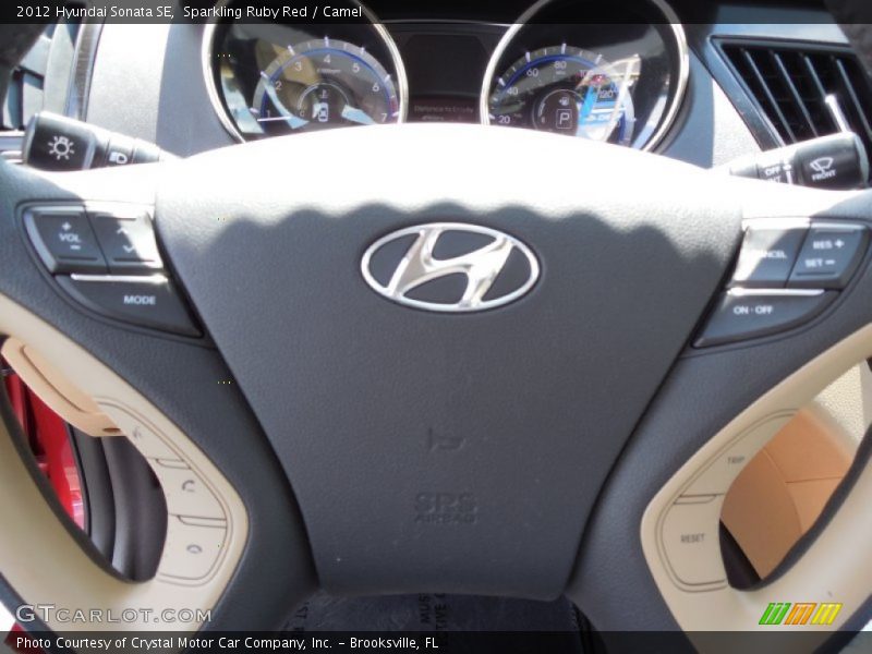 Sparkling Ruby Red / Camel 2012 Hyundai Sonata SE