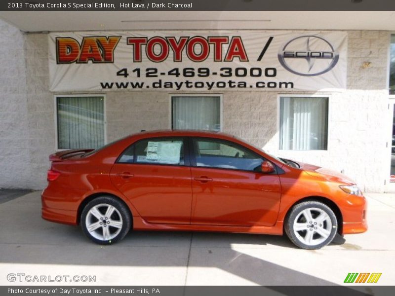 Hot Lava / Dark Charcoal 2013 Toyota Corolla S Special Edition