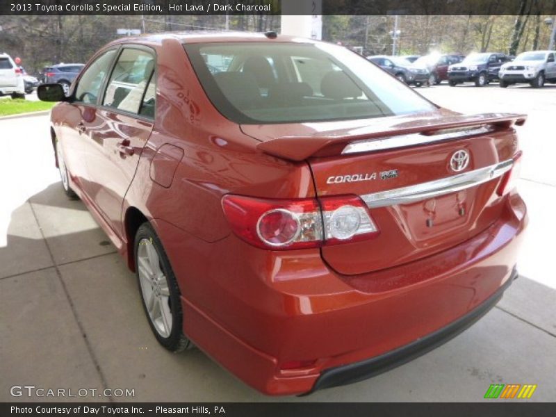 Hot Lava / Dark Charcoal 2013 Toyota Corolla S Special Edition