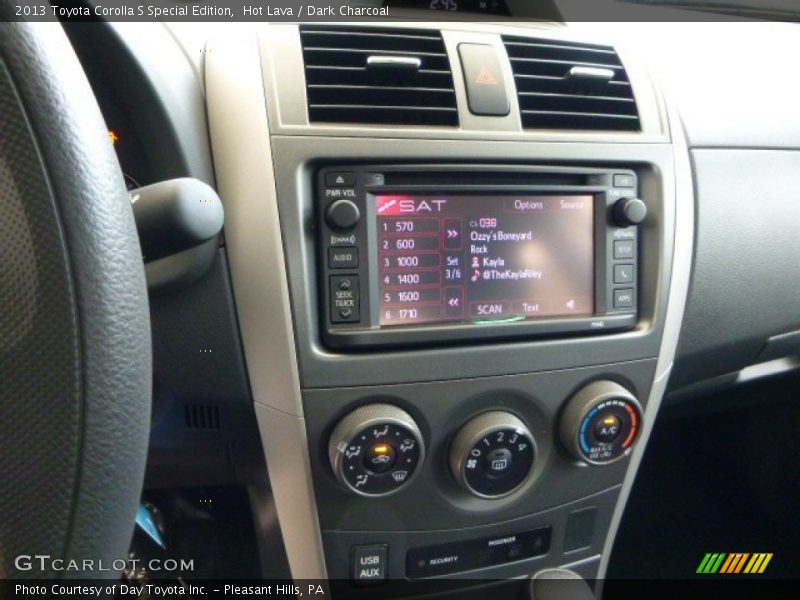 Hot Lava / Dark Charcoal 2013 Toyota Corolla S Special Edition