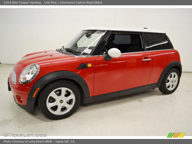 Chili Red / Checkered Carbon Black/Black 2009 Mini Cooper Hardtop