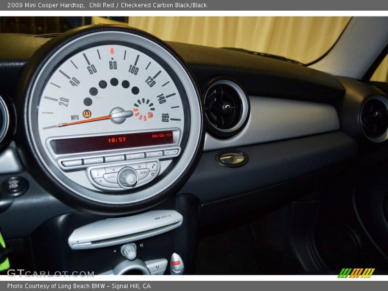 Chili Red / Checkered Carbon Black/Black 2009 Mini Cooper Hardtop