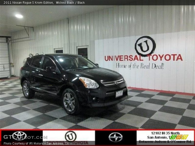 Wicked Black / Black 2011 Nissan Rogue S Krom Edition