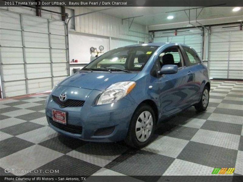 Bayou Blue Pearl / Dark Charcoal 2011 Toyota Yaris 3 Door Liftback