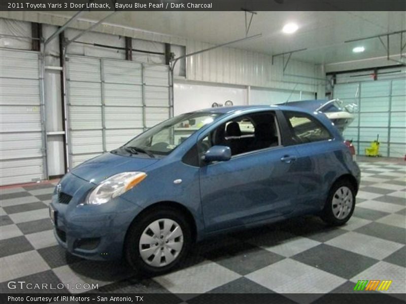 Bayou Blue Pearl / Dark Charcoal 2011 Toyota Yaris 3 Door Liftback