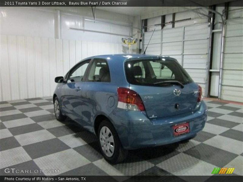 Bayou Blue Pearl / Dark Charcoal 2011 Toyota Yaris 3 Door Liftback