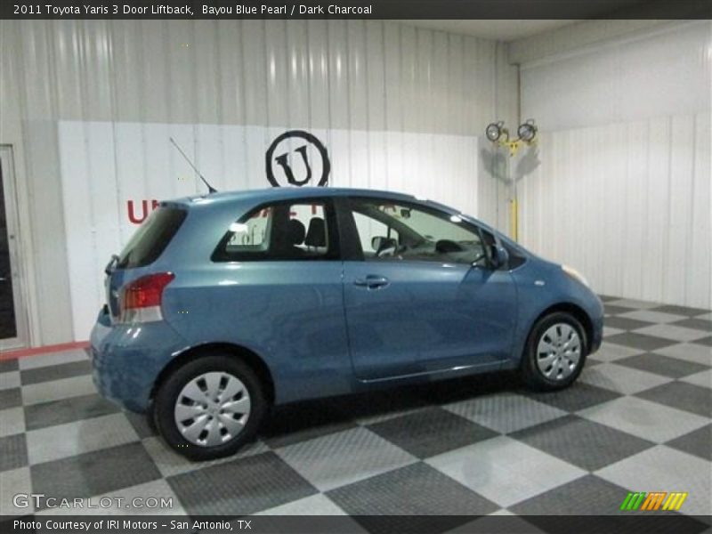 Bayou Blue Pearl / Dark Charcoal 2011 Toyota Yaris 3 Door Liftback