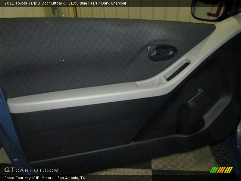 Bayou Blue Pearl / Dark Charcoal 2011 Toyota Yaris 3 Door Liftback