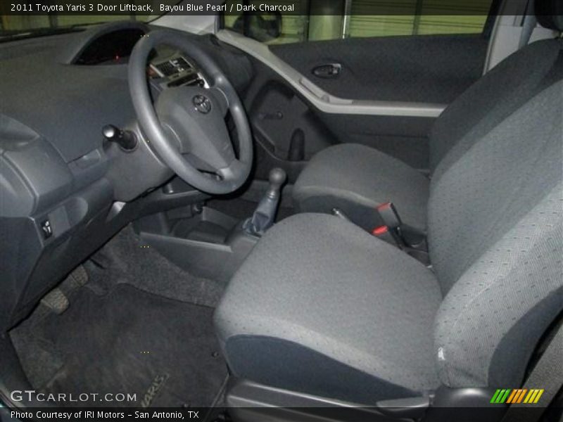 Bayou Blue Pearl / Dark Charcoal 2011 Toyota Yaris 3 Door Liftback