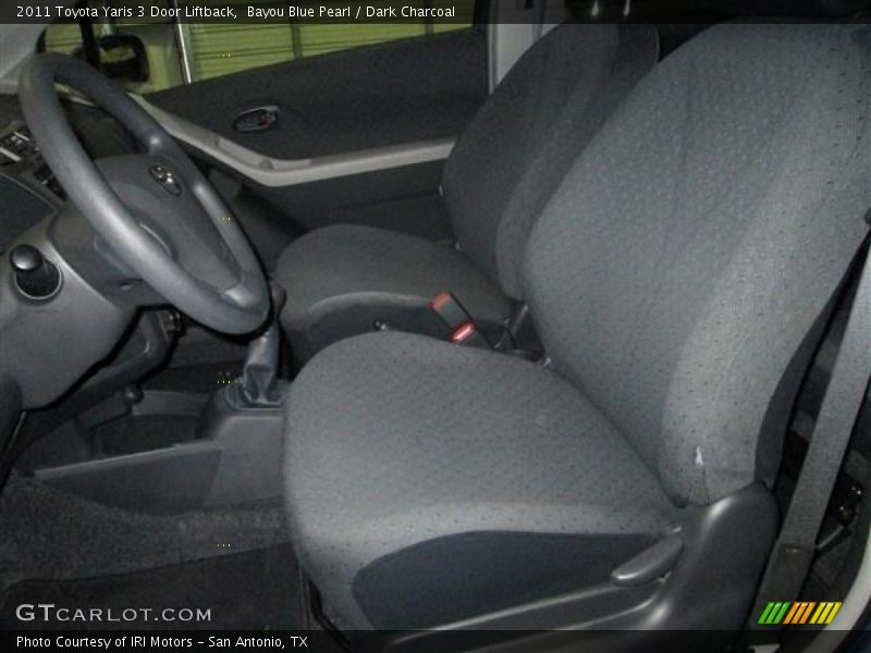 Bayou Blue Pearl / Dark Charcoal 2011 Toyota Yaris 3 Door Liftback