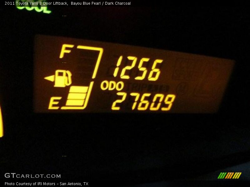 Bayou Blue Pearl / Dark Charcoal 2011 Toyota Yaris 3 Door Liftback