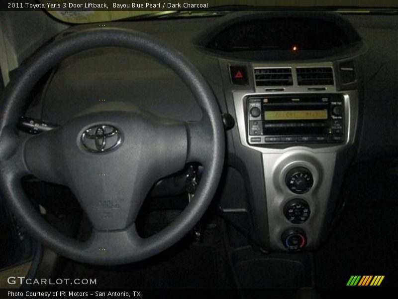 Bayou Blue Pearl / Dark Charcoal 2011 Toyota Yaris 3 Door Liftback