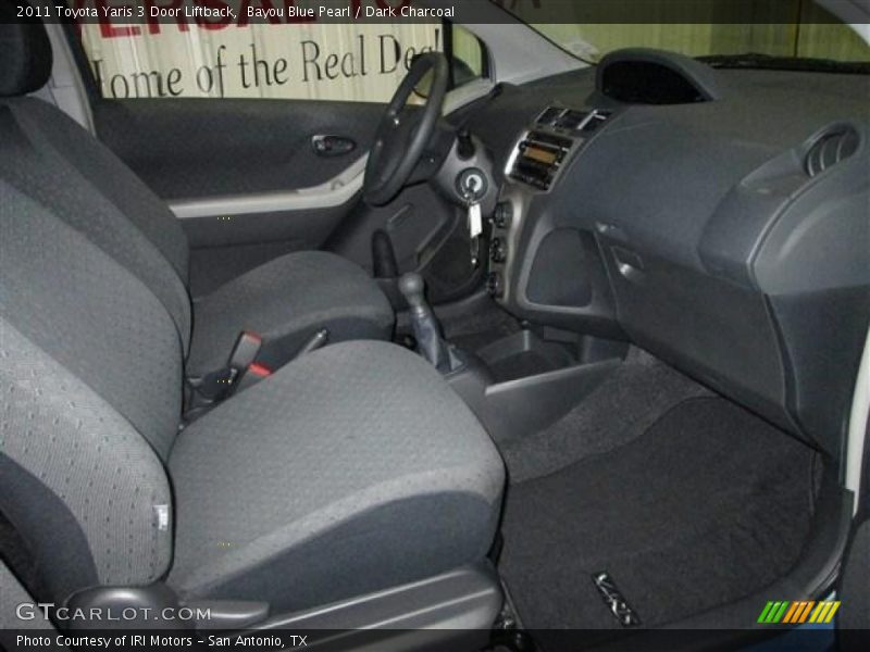 Bayou Blue Pearl / Dark Charcoal 2011 Toyota Yaris 3 Door Liftback